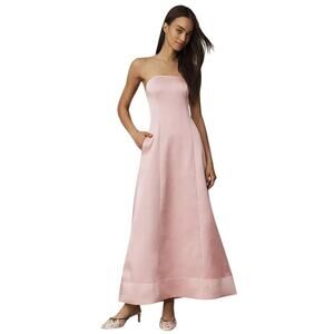 MARE MARE Women's Piper Strapless Fit & Flare Maxi Dress Size M In Light Pink